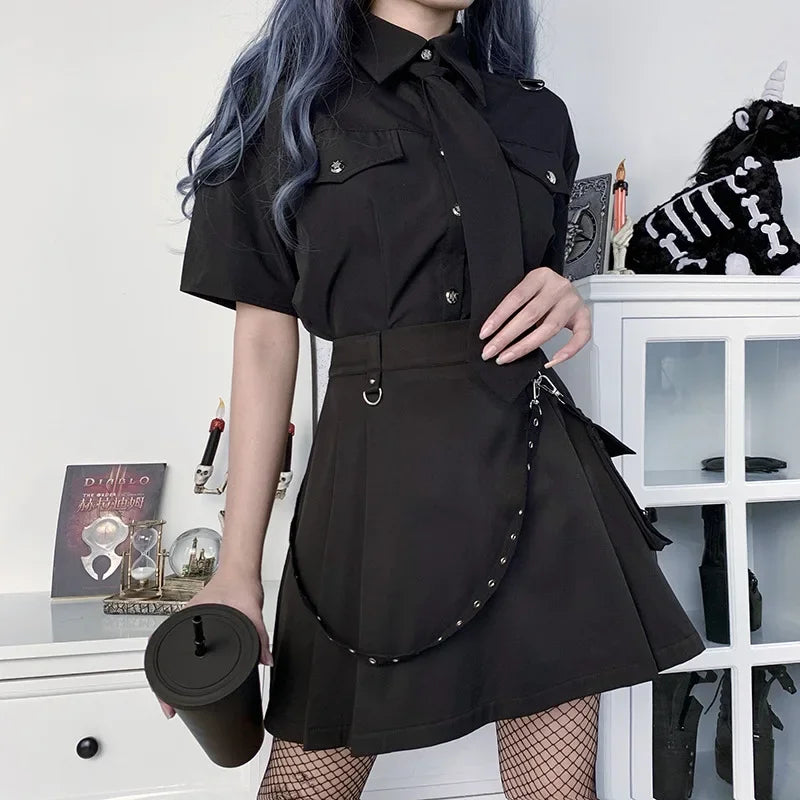 High-waisted miniskirt