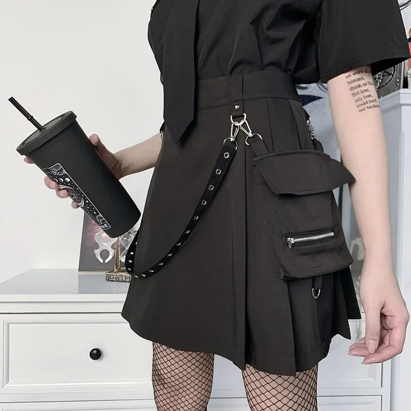 High-waisted miniskirt