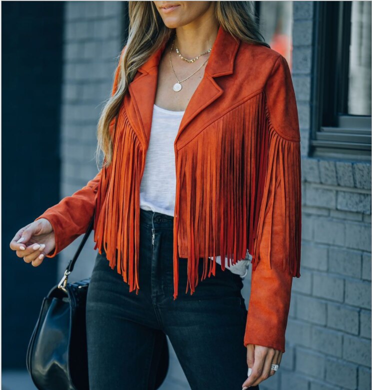 Valenzora | Damen Fransenjacke
