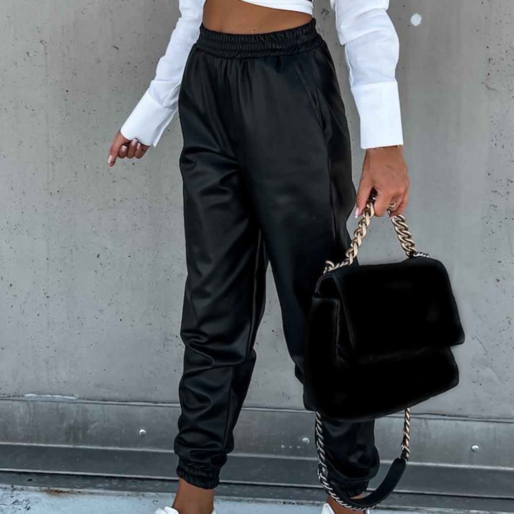 Valenzora | Stylische Jogginghose aus PU-Leder