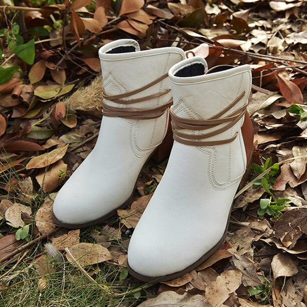 Damen Vintage Schnürstiefel