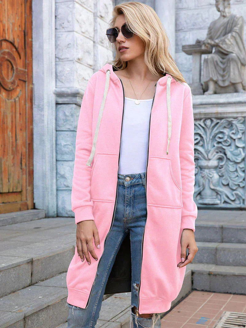 Winter-Kapuzenpullover mit Reißverschluss