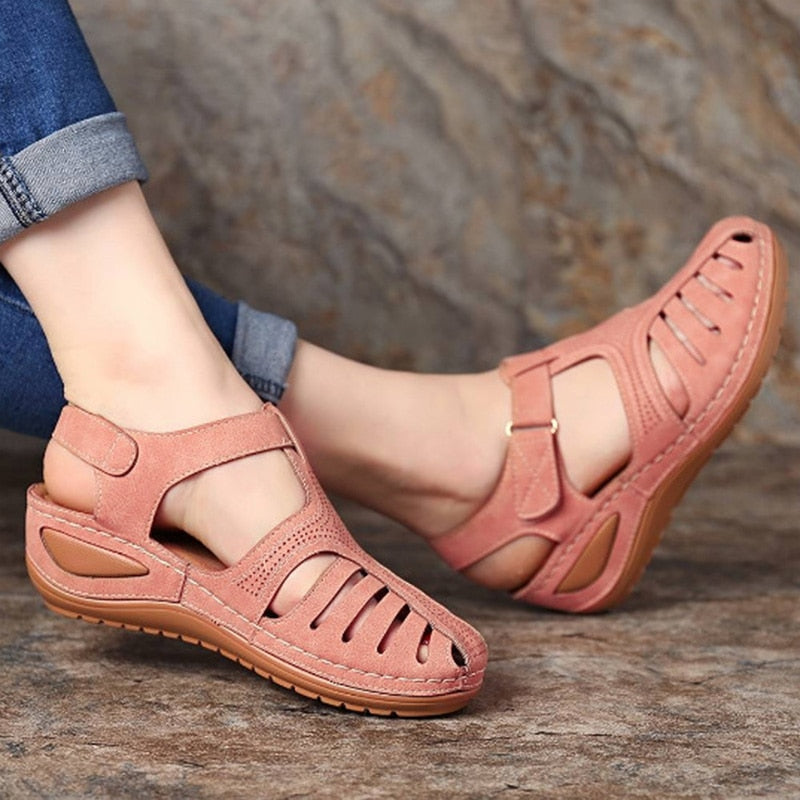 Valenzora | Closed Women's Velcro Sandals and Heels