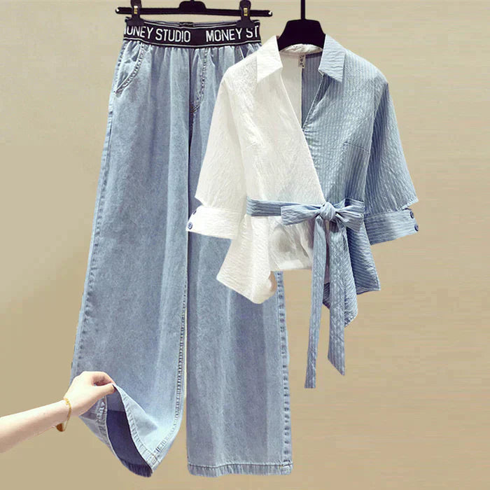 Valenzora - Women's Denim Chic Set