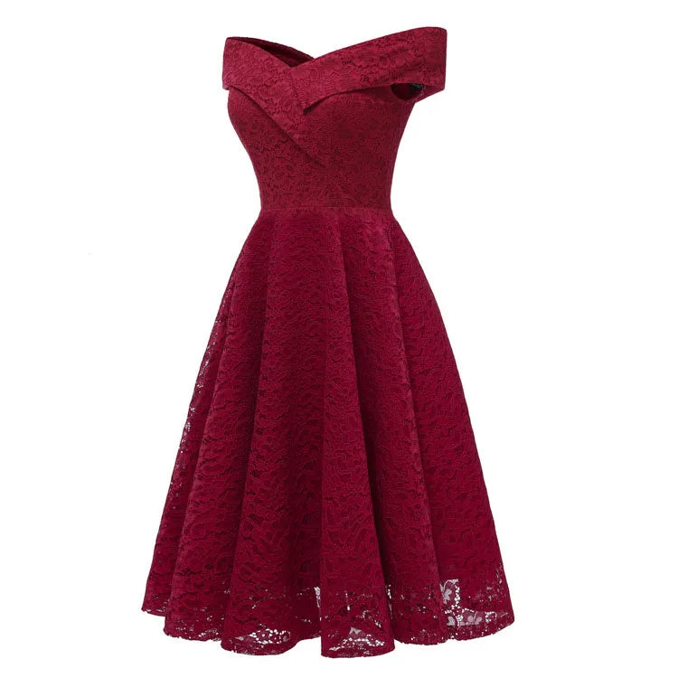 Valenzora | Off-the-shoulder, formal pleated midi dress