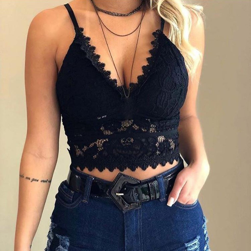 Valenzora | Verführerisches Spitzen-Bralette Crop Top