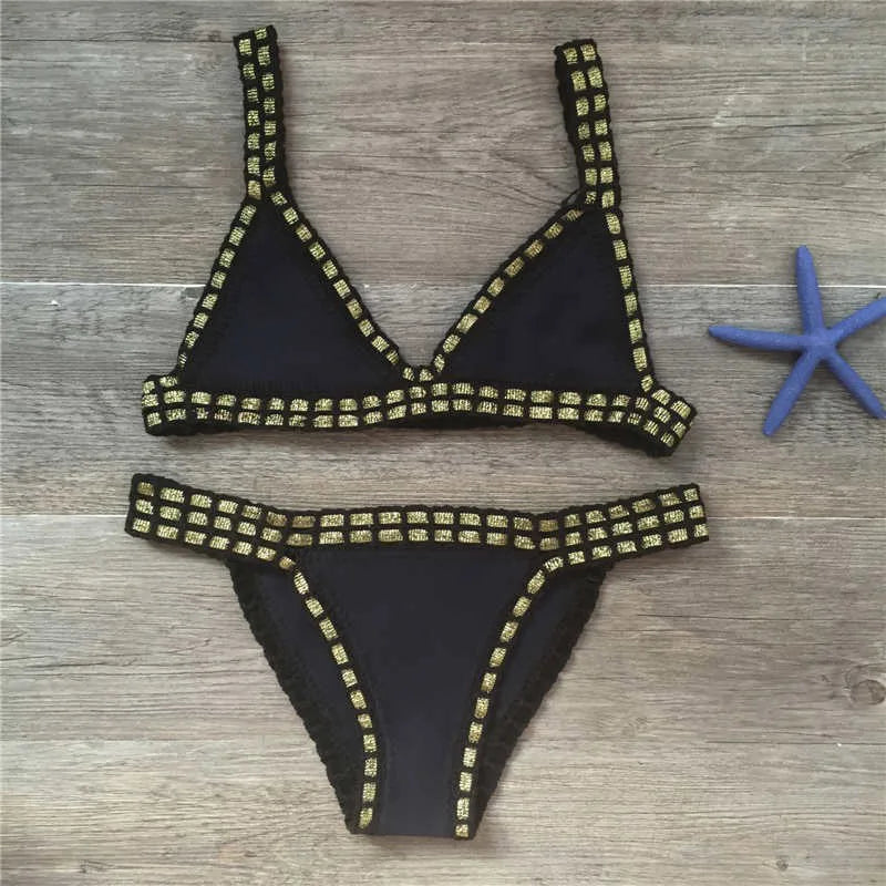Valenzora | Sexy Bikinis Summer Women's Swimsuit Hand Crocheted Bikini Set Swimwear Beach Swimsuit Biquini Woman Monokini