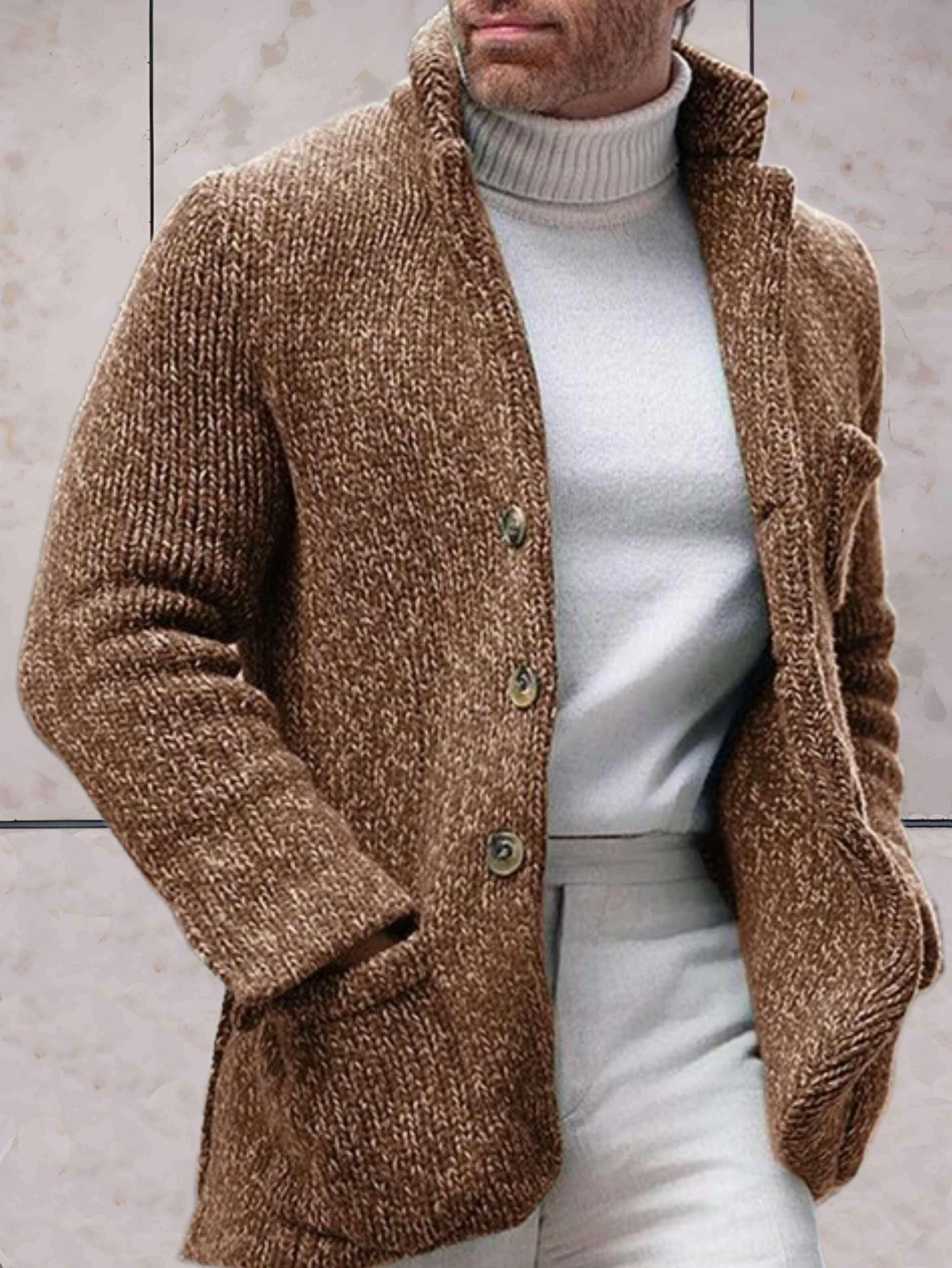 Valenzora - Casual cardigan with a high neckline