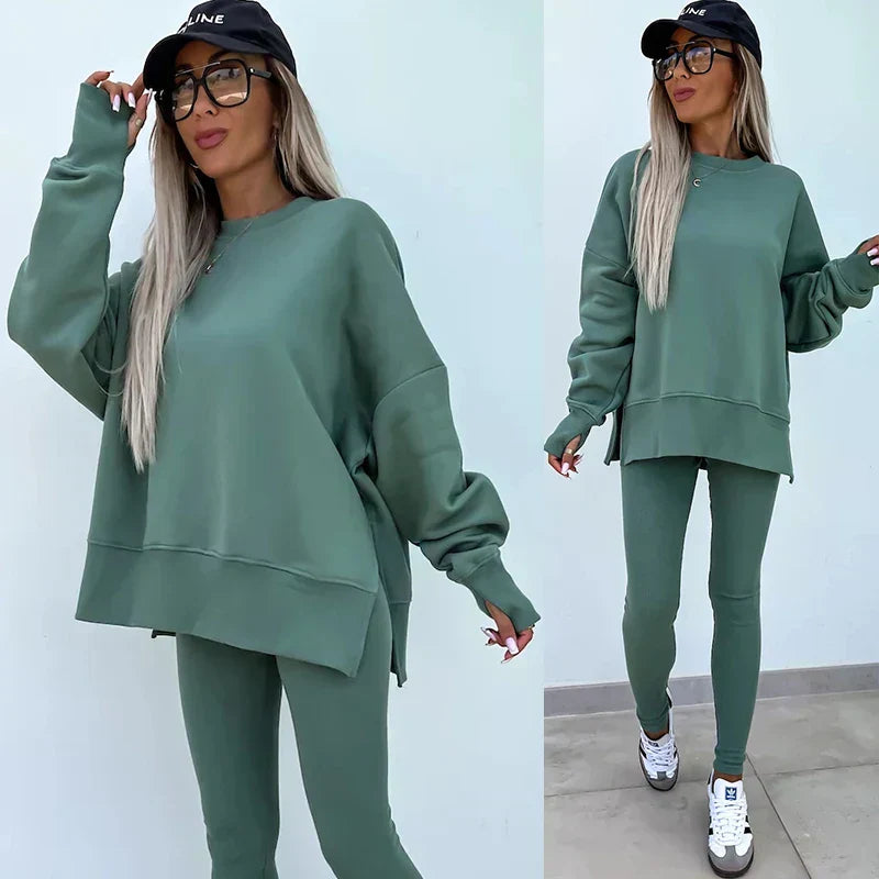 Valenzora | Kuscheliges Oversize-Sweatshirt und Leggings-Set