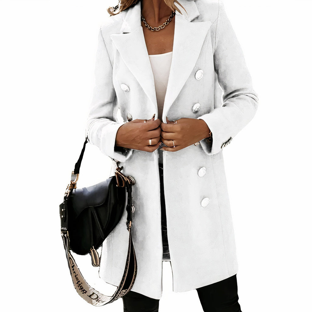 Valenzora | Elegant long trench coat for women