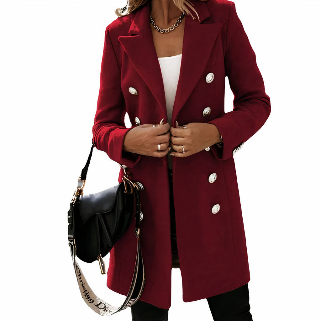 Valenzora | Elegant long trench coat for women