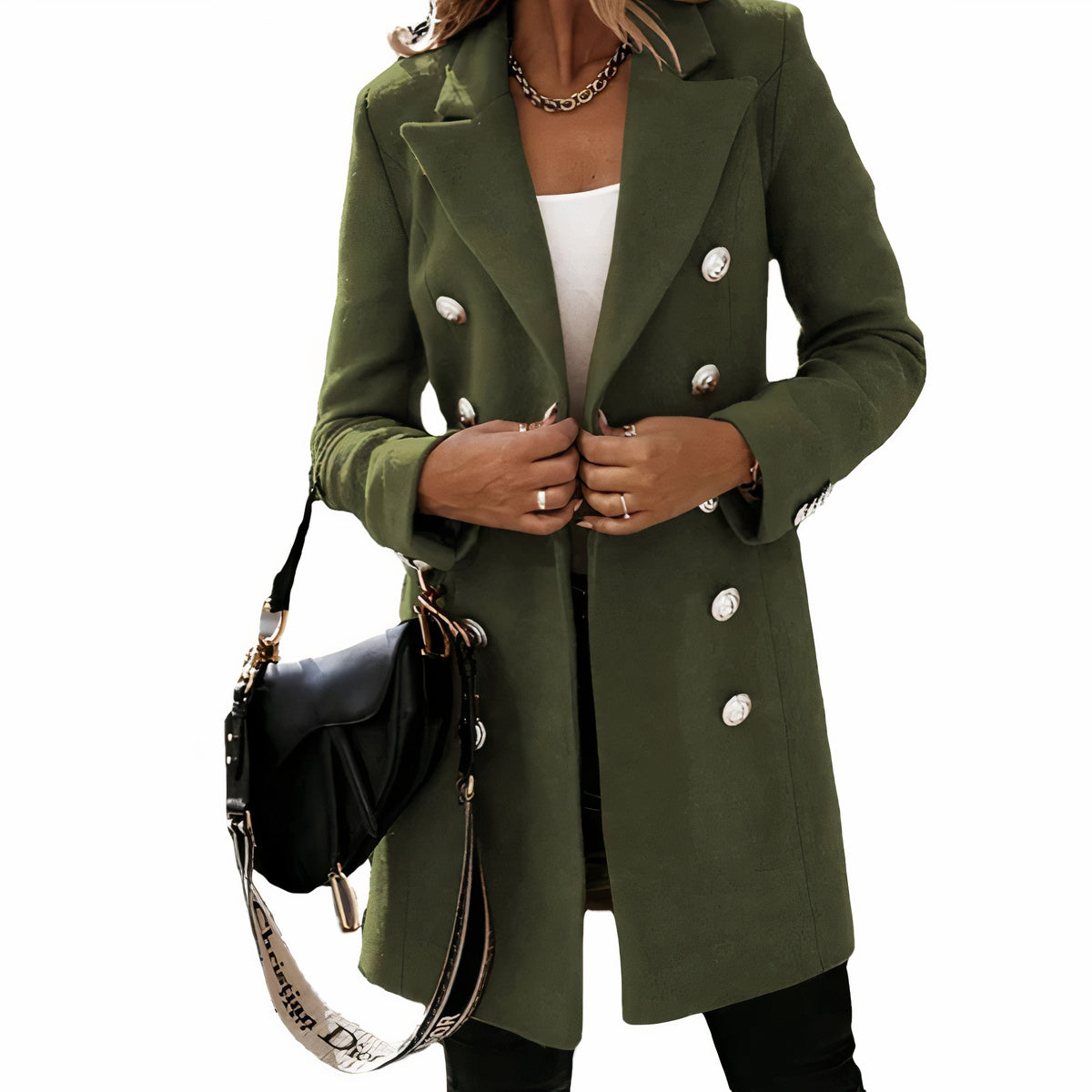 Valenzora | Elegant long trench coat for women