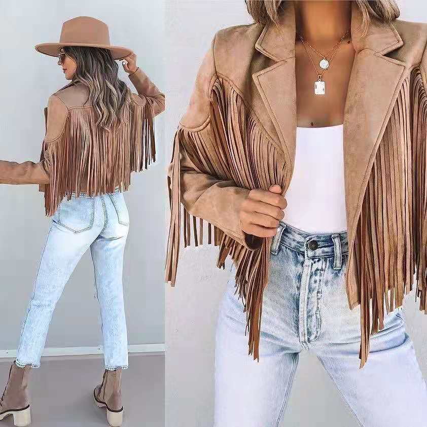 Valenzora | Damen Fransenjacke