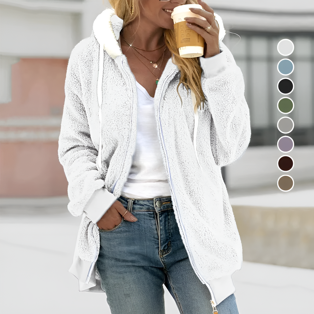 Valenzora | Bequeme, superweiche Fleecejacke mit Kapuze