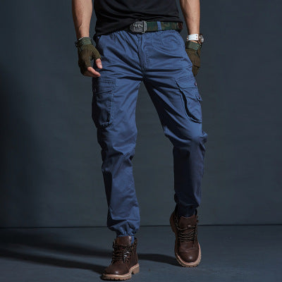 Valenzora | Cargo trousers, cotton blend, relaxed fit, multiple pockets, elasticated cuffs
