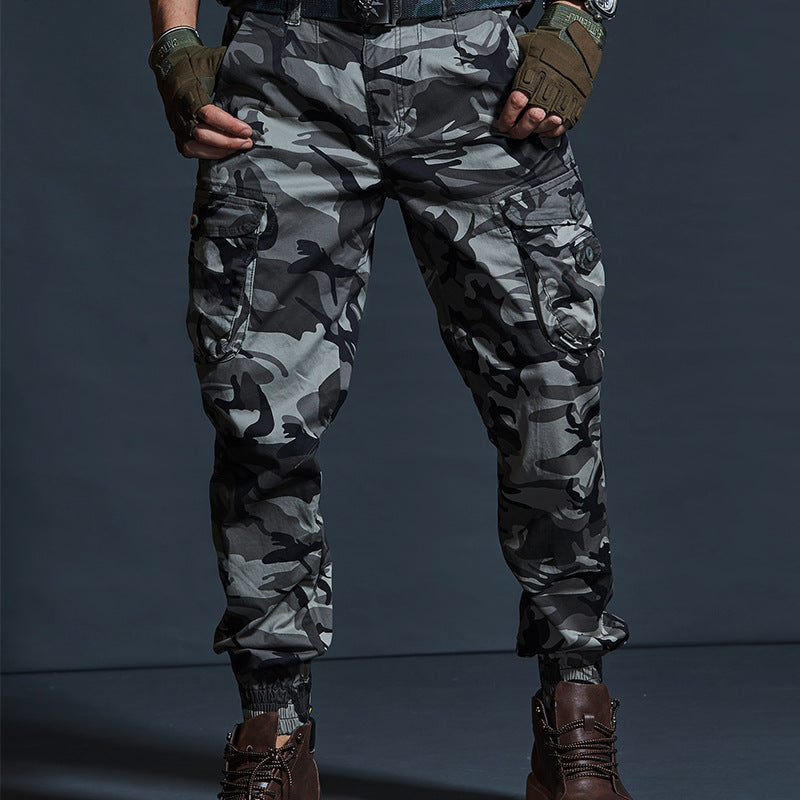 Valenzora | Cargo trousers, cotton blend, relaxed fit, multiple pockets, elasticated cuffs