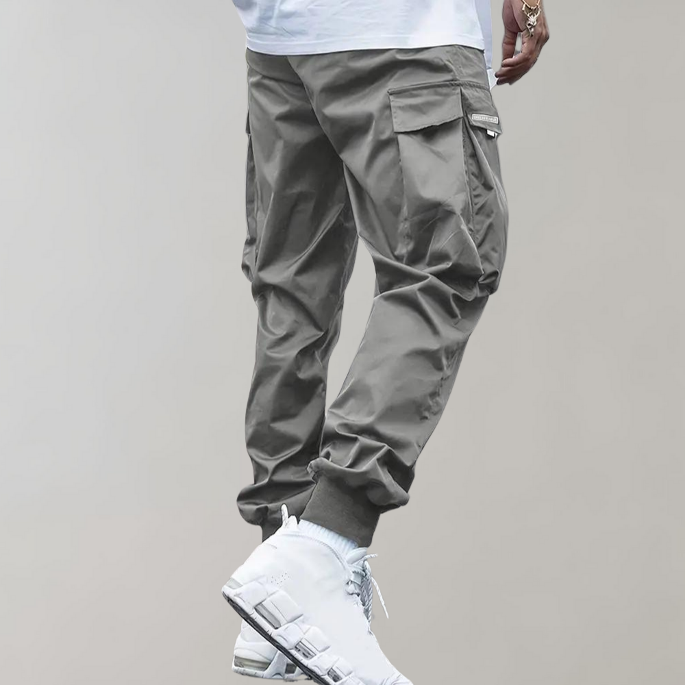 Valenzora | Loose-fitting cargo pants with adjustable drawstring and multiple pockets