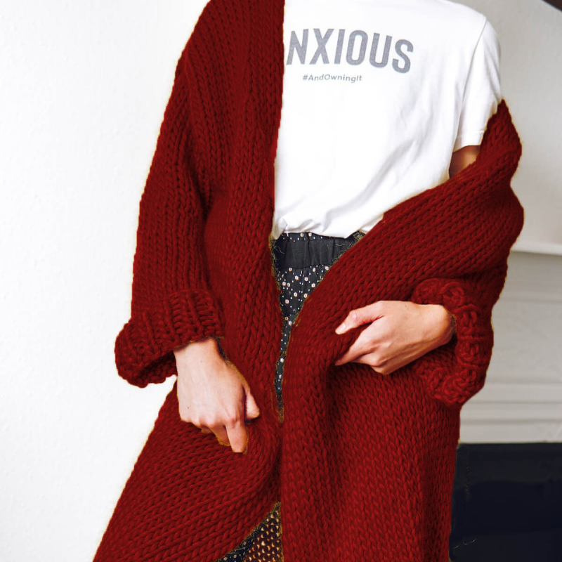Long cardigan | Loose women's knitwear for winter
