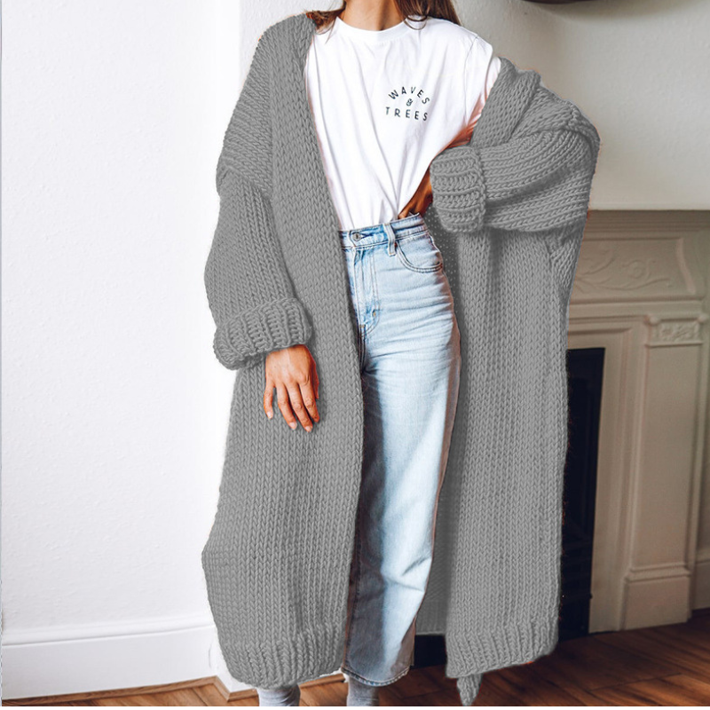Long cardigan | Loose women's knitwear for winter