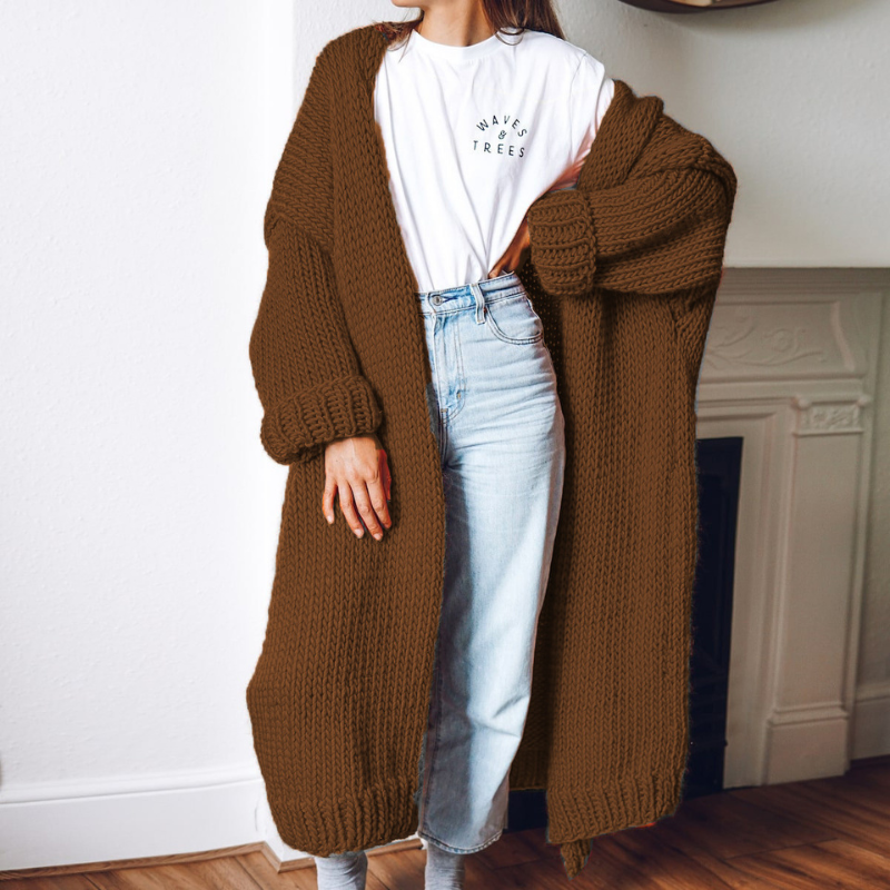 Long cardigan | Loose women's knitwear for winter