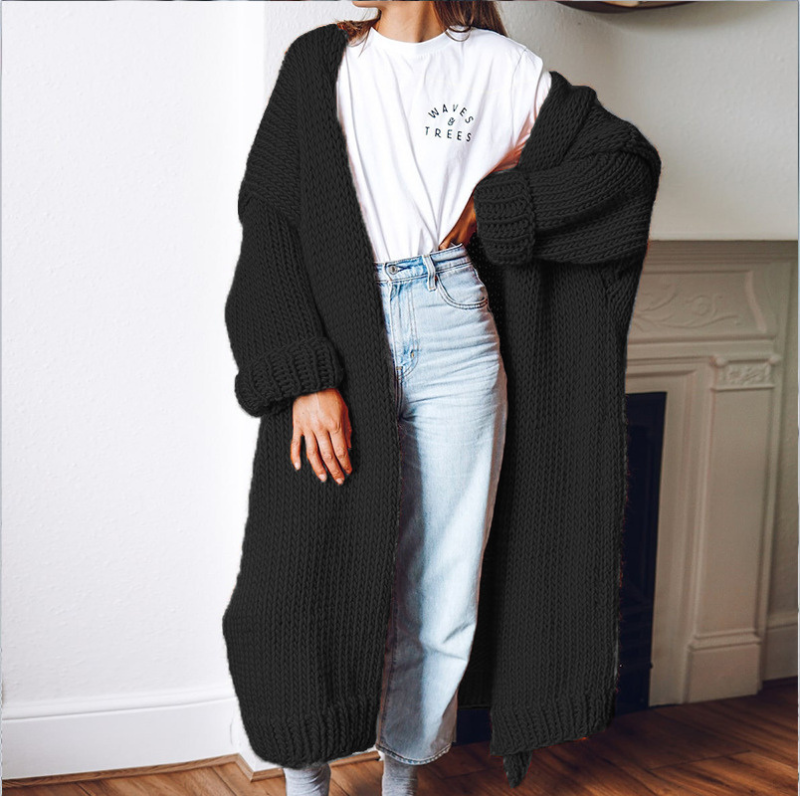 Long cardigan | Loose women's knitwear for winter