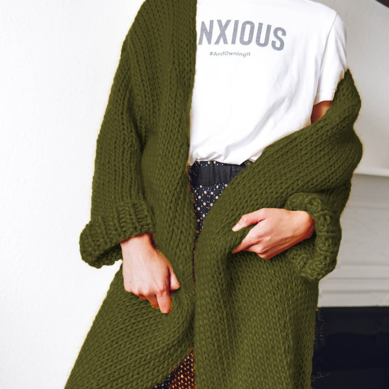 Long cardigan | Loose women's knitwear for winter