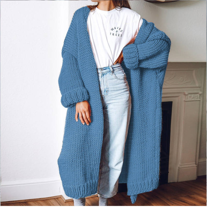 Long cardigan | Loose women's knitwear for winter