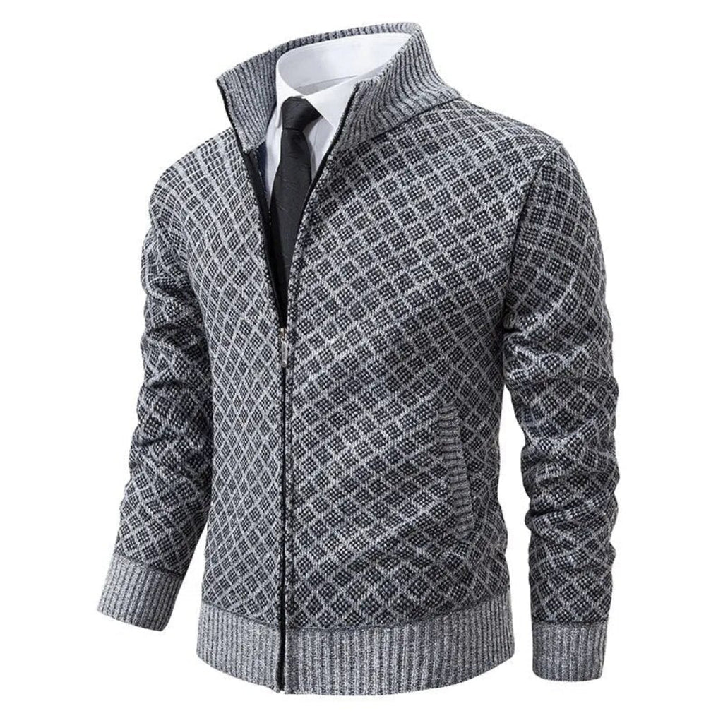 Knitted jacquard sweater