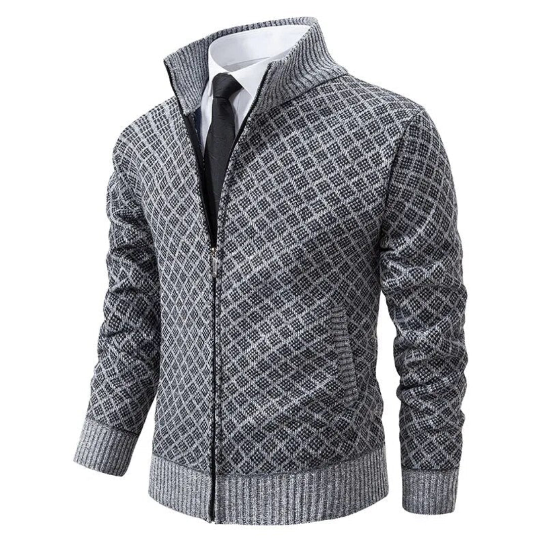 Knitted jacquard sweater