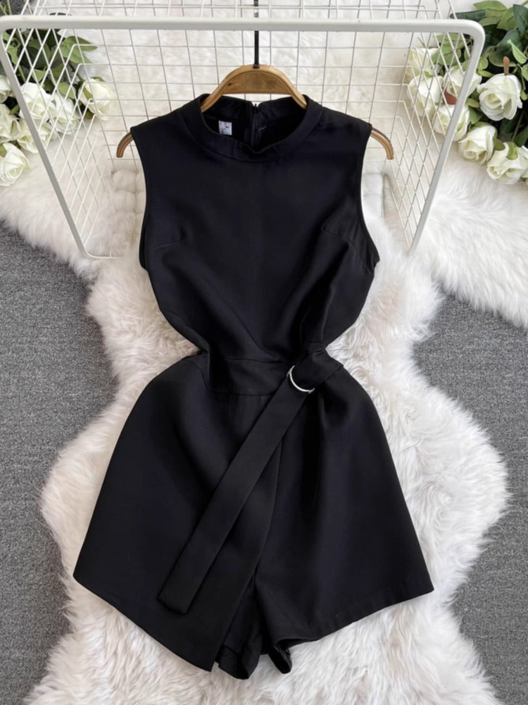 Casual summer linen playsuit