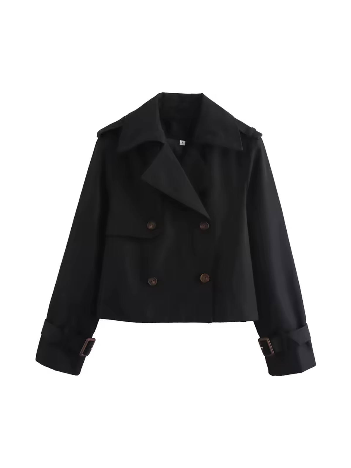 Valenzora | Zweireihiger vielseitiger kurzer Trenchcoat