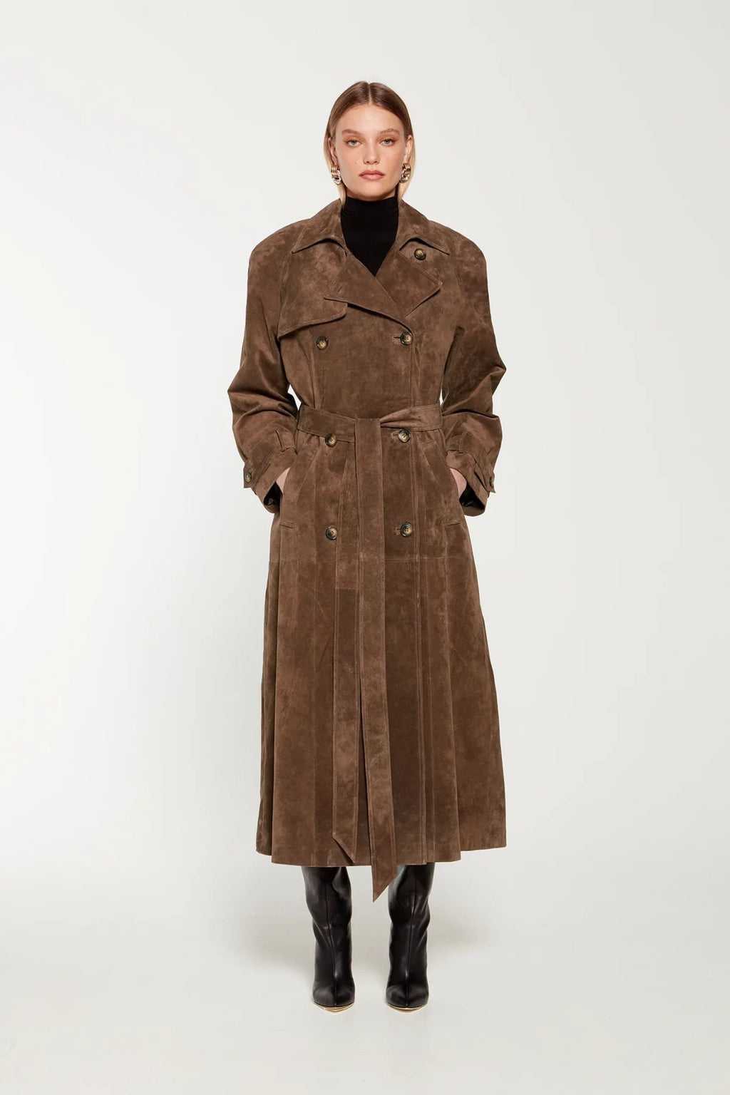 Valenzora | Women's winter coat made of faux suede