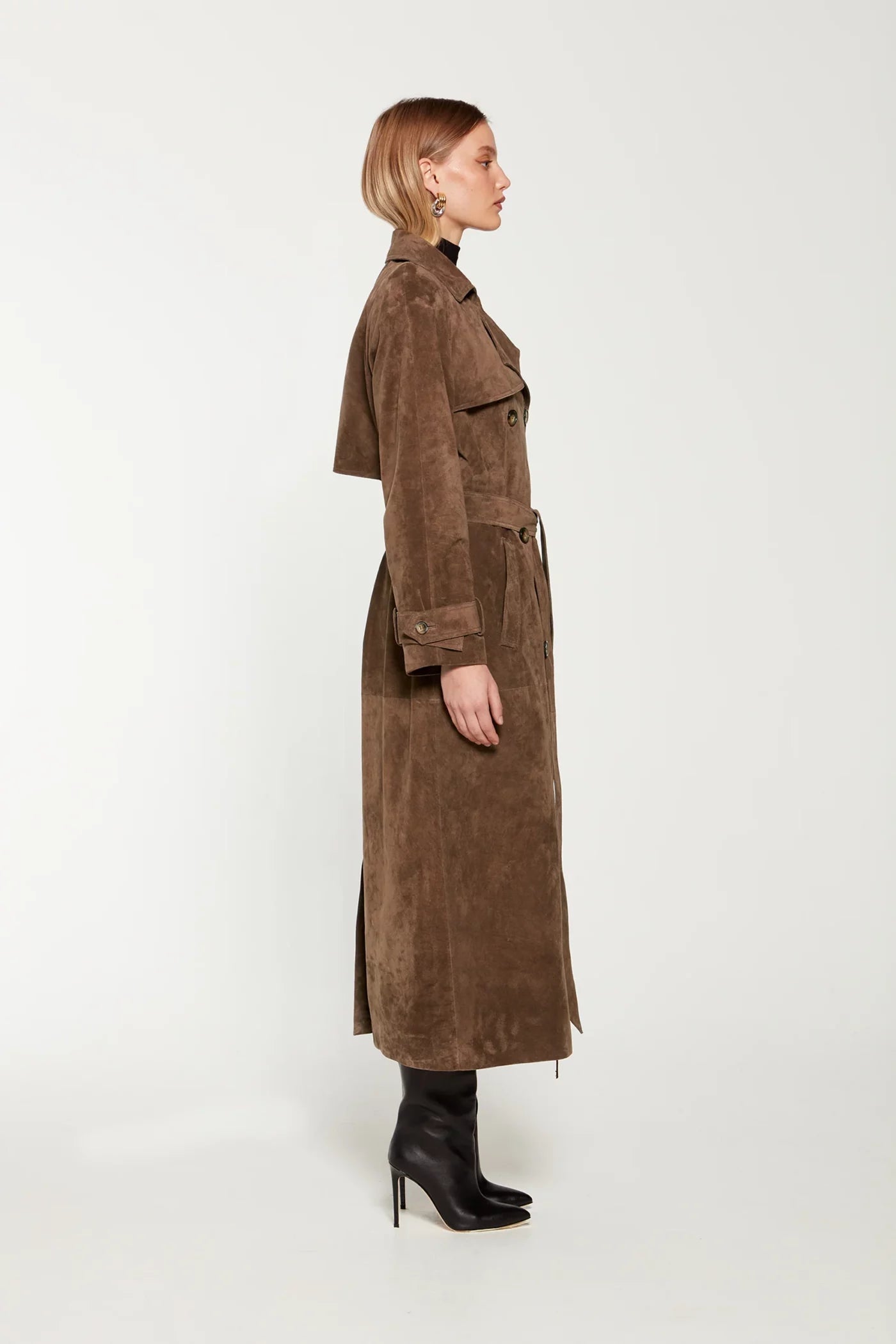 Valenzora | Women's winter coat made of faux suede