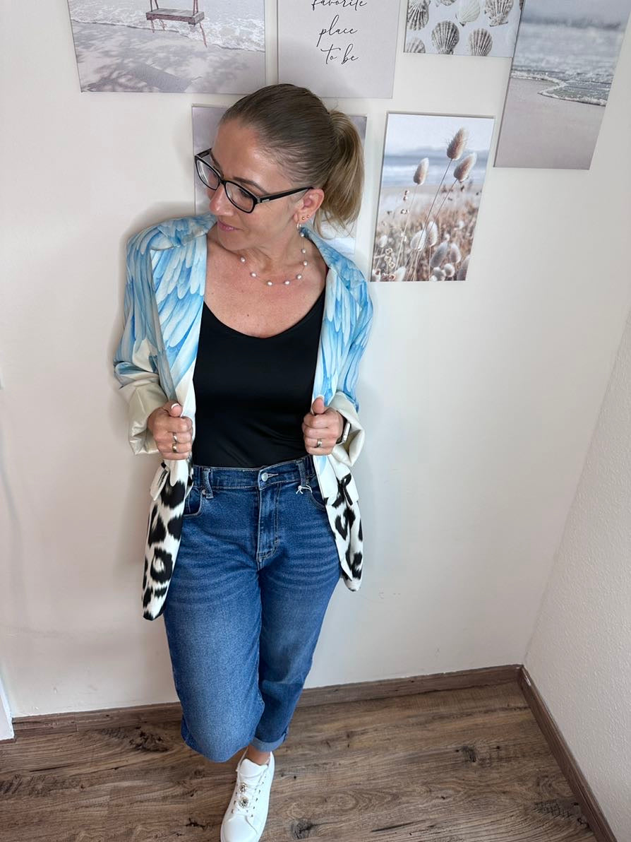 Valenzora Jeans mit Gummizugbund, dunkelblau