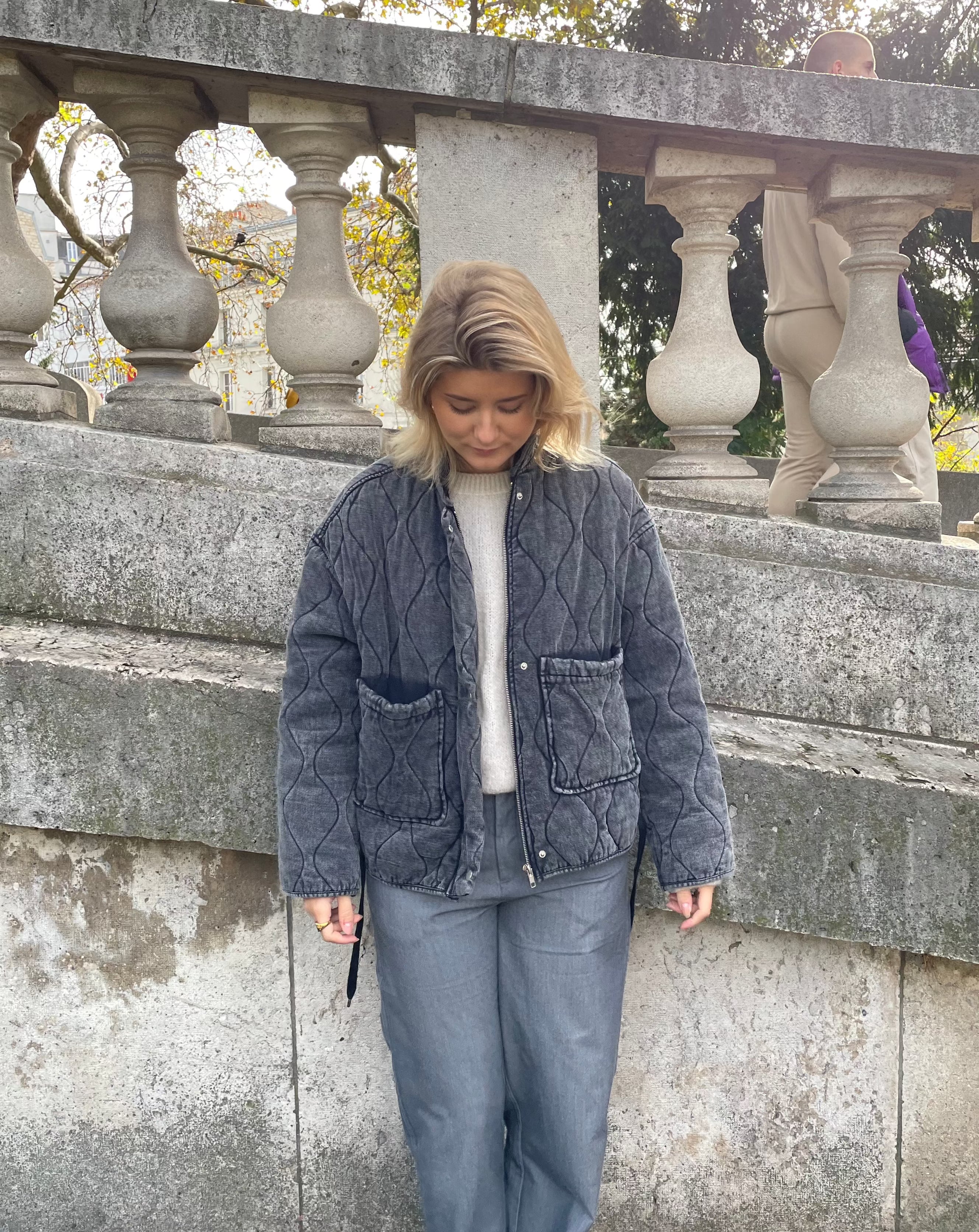 Valenzora | Graue Must-Have-Jacke mit großen Taschen