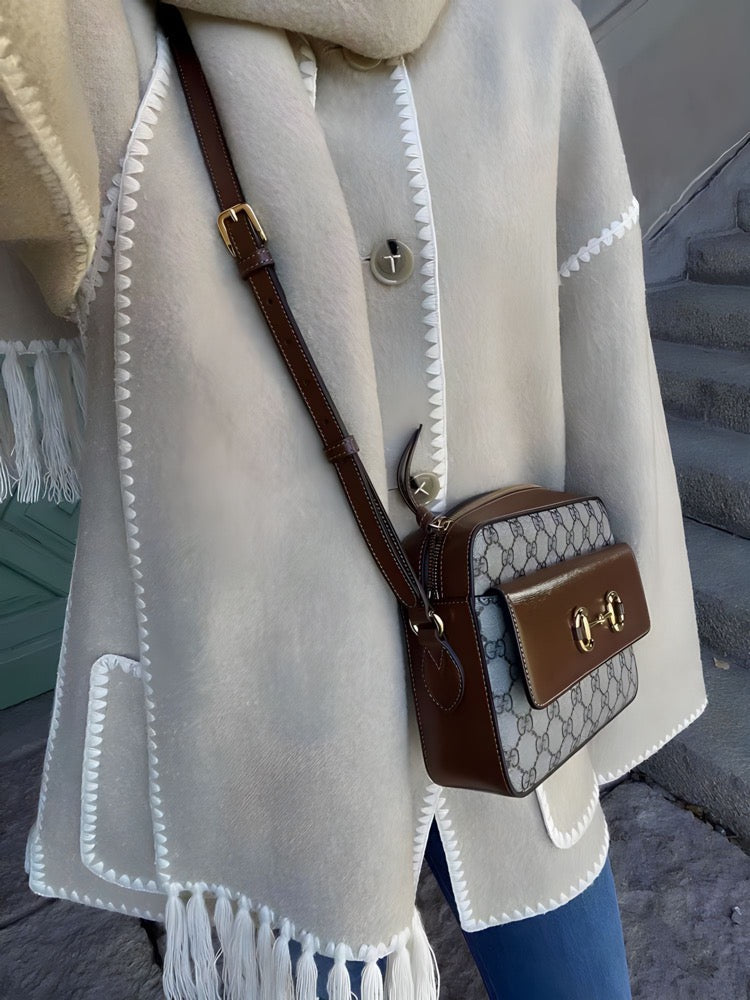 Valenzora | Scarf jacket with a relaxed fit and soft, textured fabric for women