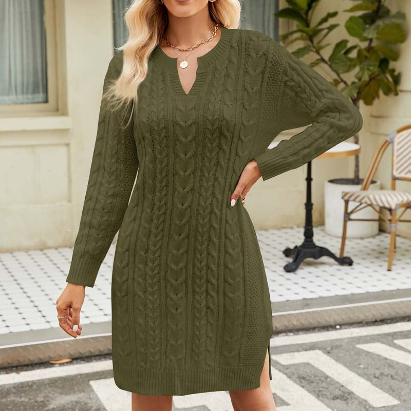 Valenzora Dress | Casual cable-knit dress