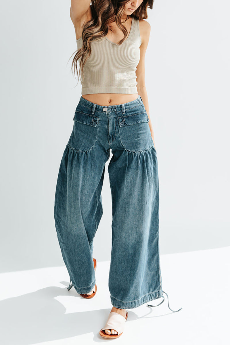 Valenzora | Pockets, lacing, balloon jeans