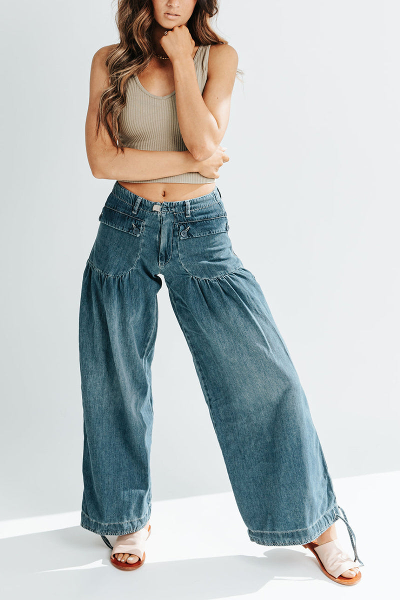 Valenzora | Pockets, lacing, balloon jeans