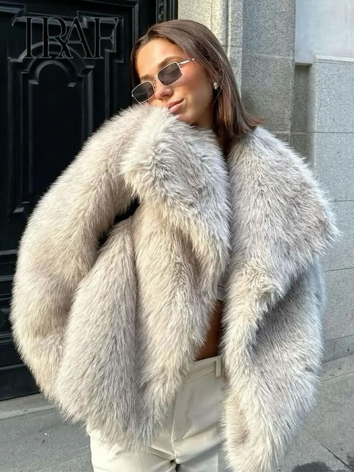 Valenzora | Fluffy Fur Jacket for Winter