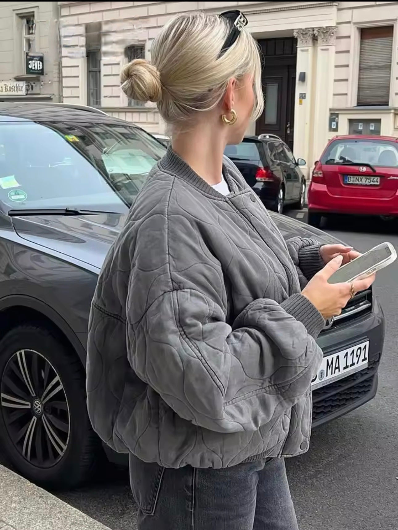 Valenzora | Quilted, Oversized Bomber Jacket