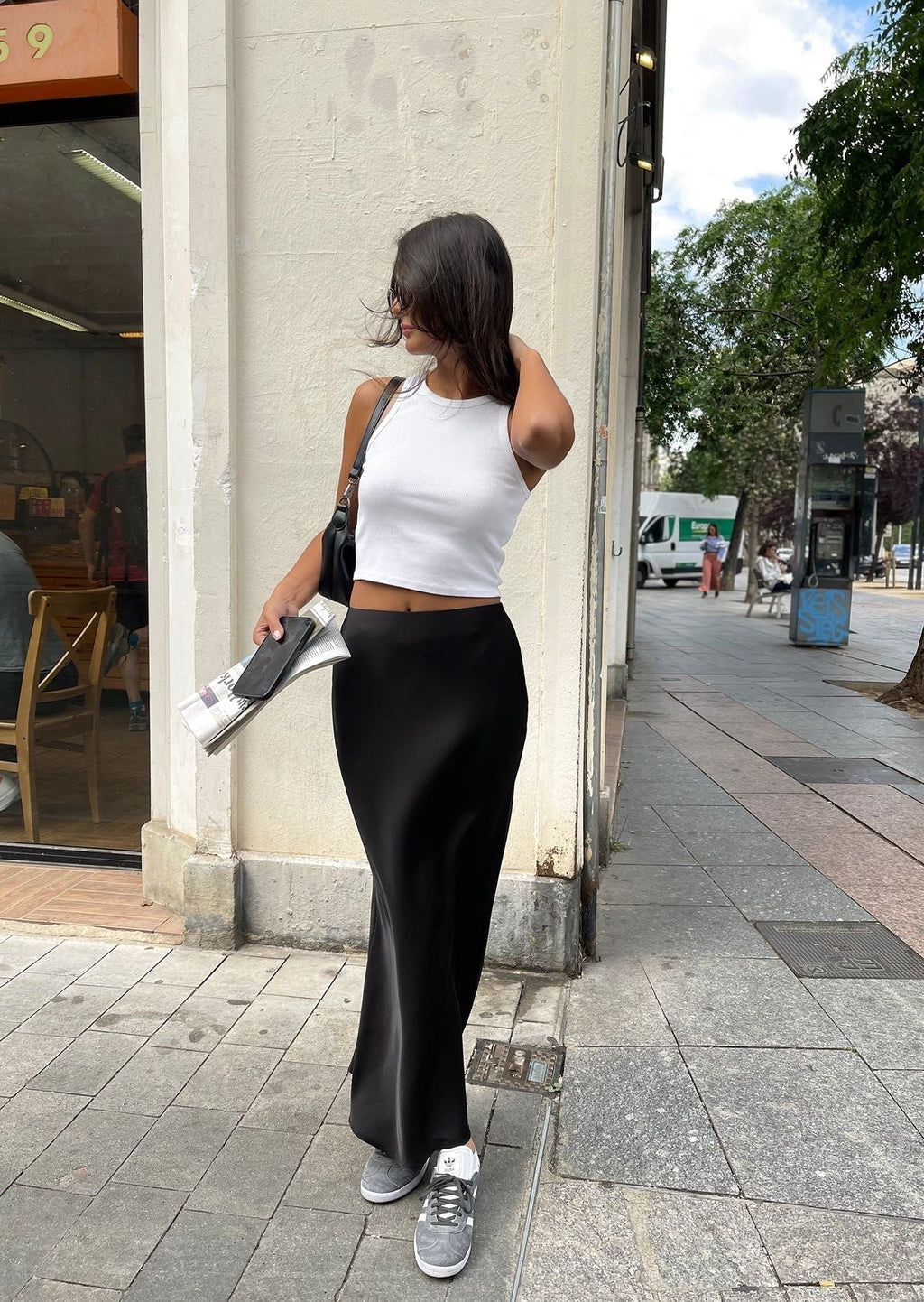 Valenzora | Satin-Maxirock für Damen