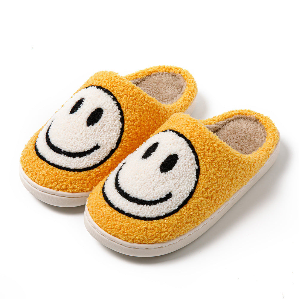 Valenzora Large Smiley Pattern Fur Slippers