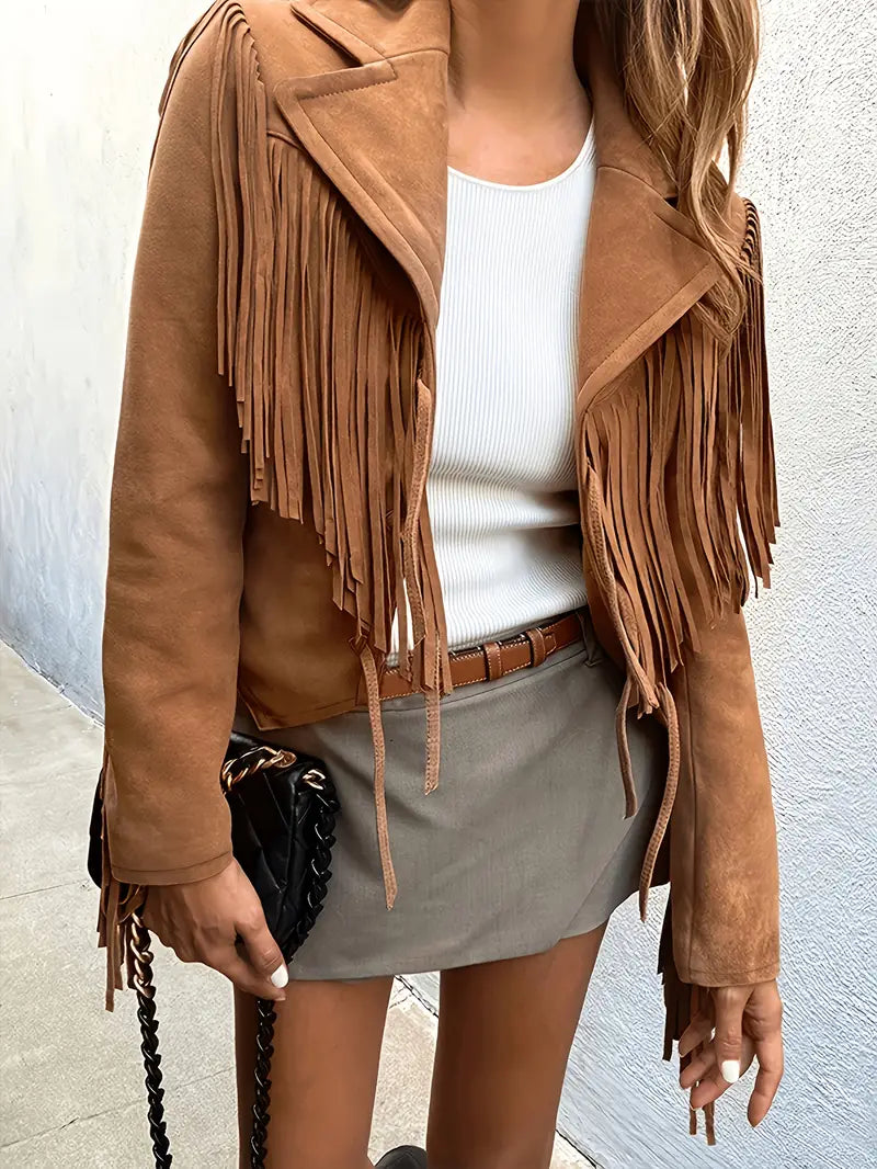 Valenzora | Suede jacket with fringes