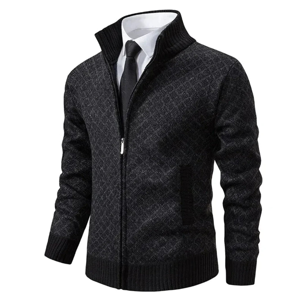 Knitted jacquard sweater