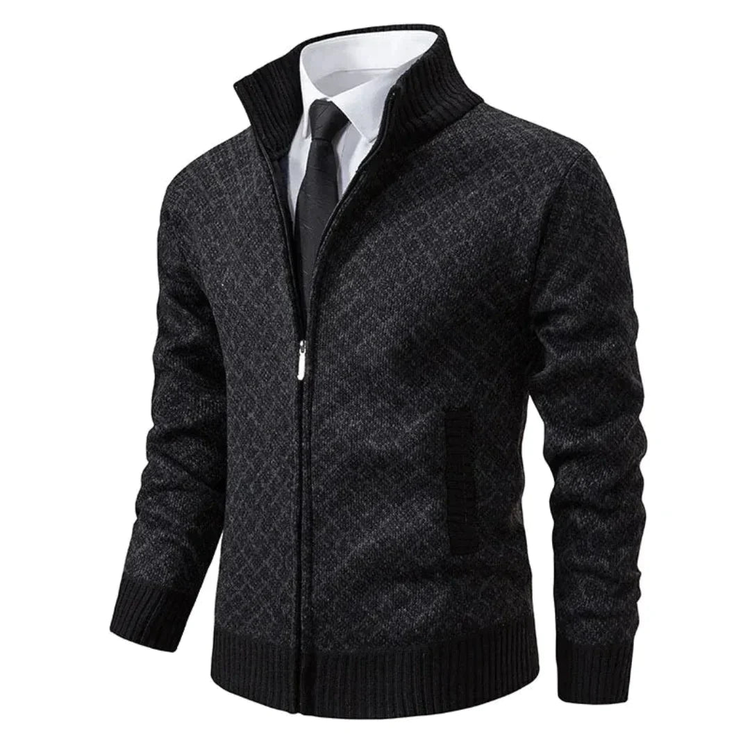 Knitted jacquard sweater