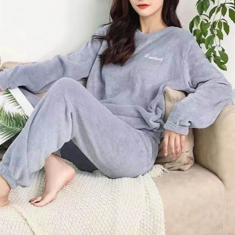 Valenzora | Pyjama Set Warm Plush Sleepwear for Women