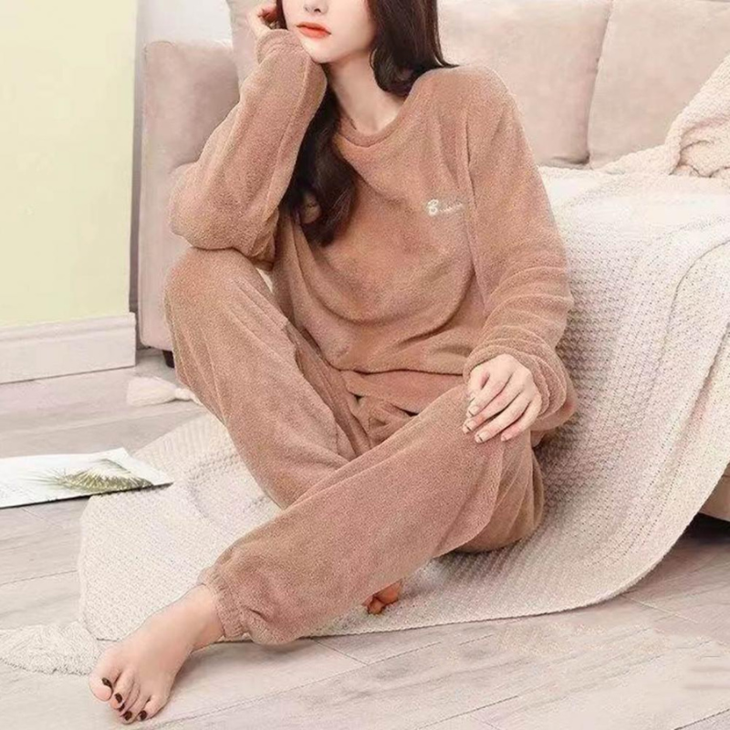Valenzora | Pyjama Set Warm Plush Sleepwear for Women