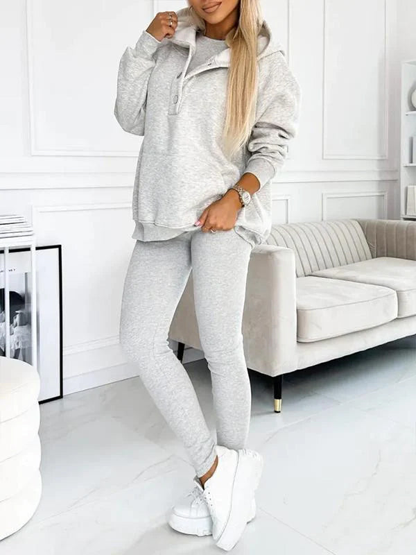 Valenzora | Set Oversize Hoodie Leggings Loungewear Set Women's Clothing