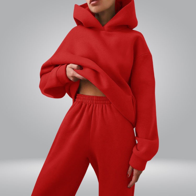 Valenzora | Freizeit-Trainingsanzug 2-teiliges Hoodie- & Jogginghosen-Set für Damen